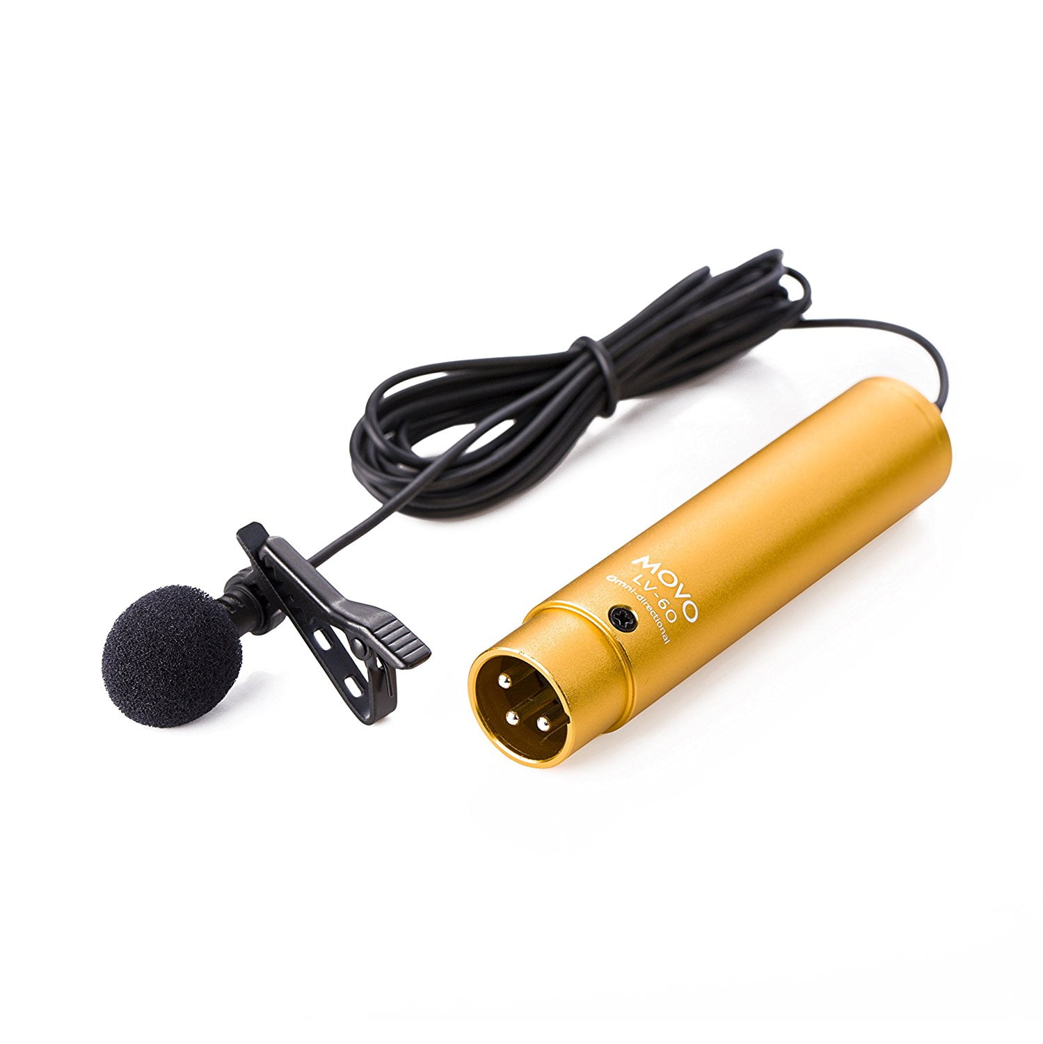 Movo Photo LV-6 Pro Grade XLR Omnidirectional Lavalier Condenser Microphone