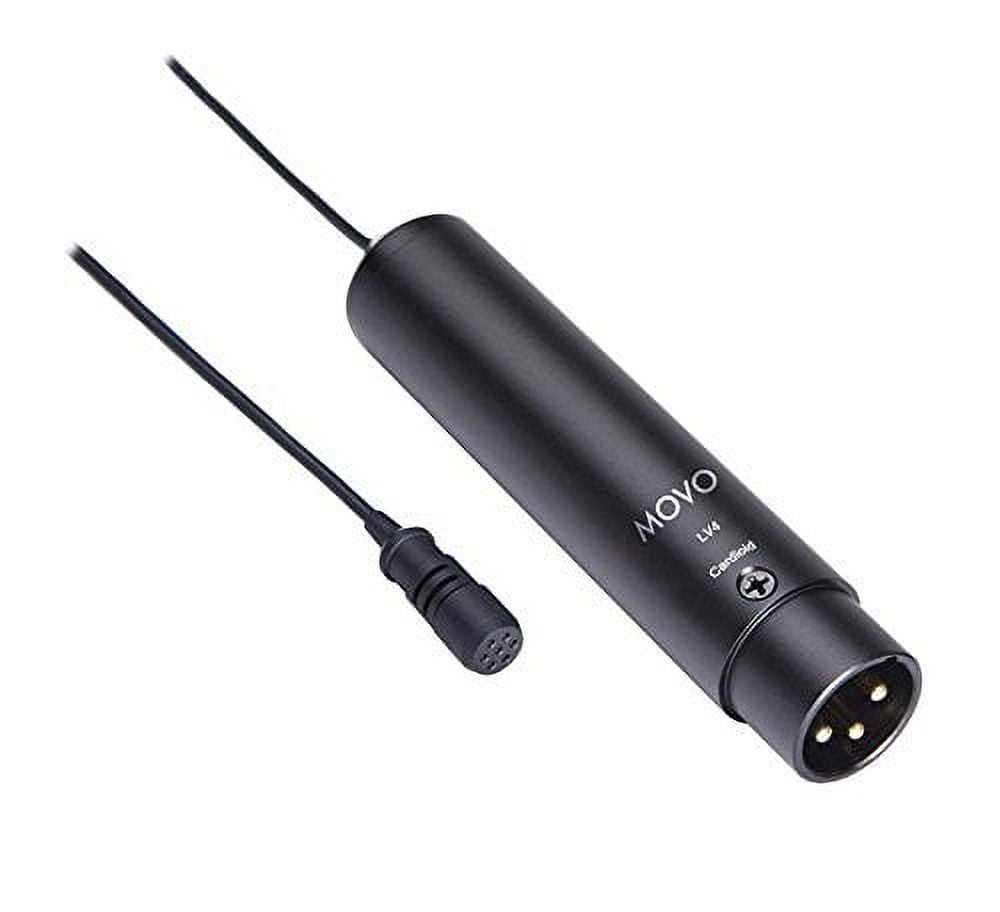 Movo Photo LV4-C Clip-On Cardioid Lavalier Microphone with XLR Connector