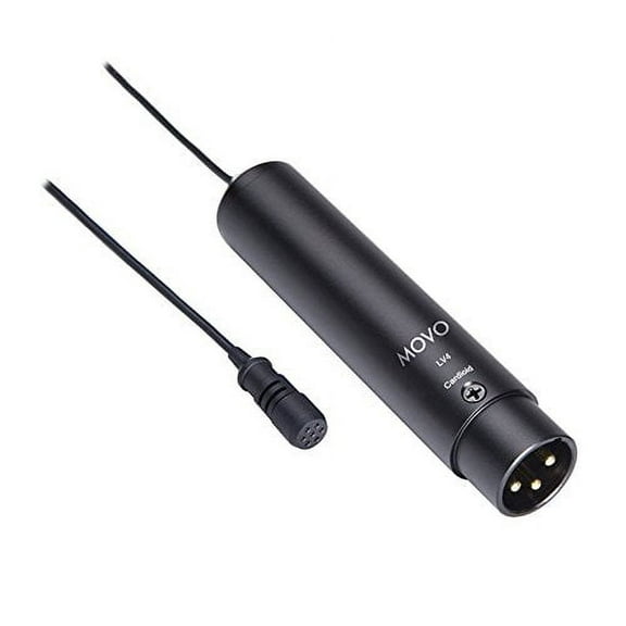 Movo Photo LV4-C Clip-On Cardioid Lavalier Microphone with XLR Connector