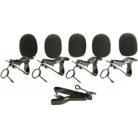 Movo Photo MCW5 5x Foam Windscreen and 5x Lapel Clip Set