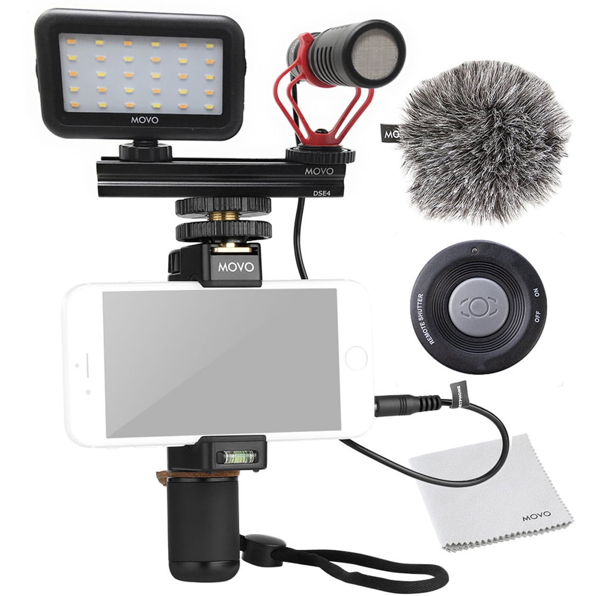 Phone Video Kit Movo Photo Smartphone Video Kit V1 with PR-1 Smartphone Rig & VXR10 ...