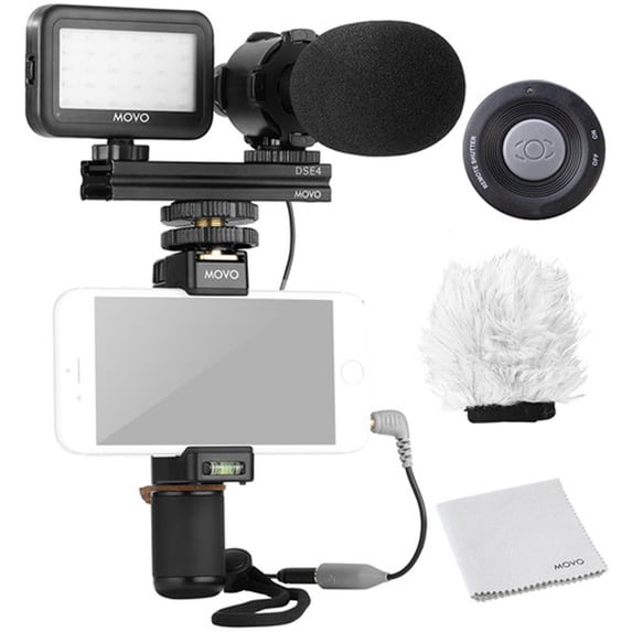 Phone Video Kit Movo Photo Smartphone Video Kit V7 with PR-1 Smartphone Rig & VXR50 Pro ...