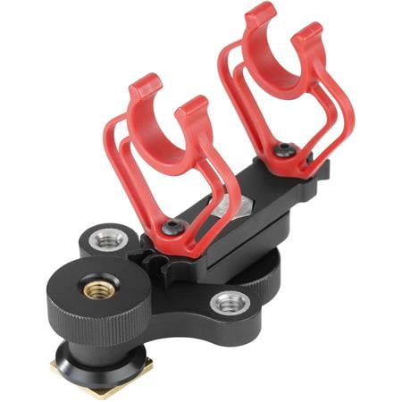 Movo Smm100 Pro Nylon Suspension Shock Mount With Camera Shoe & Swivel Bracket For Rode, Azden, Audio-technica, Sennheiser, Other 18-22mm Diameter Shotgun Microphones