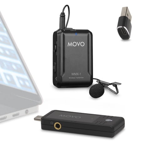 Movo Photo WMX-1-UL Wireless USB-C Lavalier Microphone System