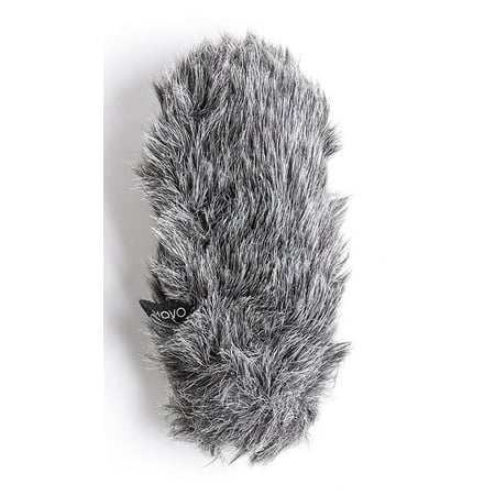 Movo WS-G4 Furry Outdoor Microphone Windscreen Muff Custom Fit for Shure LensHopper VP83 & VP83F (Dark Gray)