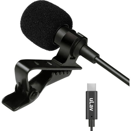 Movo Photo uLav Digital Clip-On Omnidirectional Lavalier Microphone with USB Type-C Connector, 6.6' Cable