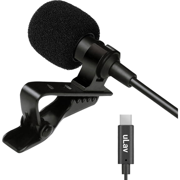 Movo Photo uLav Digital Clip-On Omnidirectional Lavalier Microphone with USB Type-C Connector, 6.6' Cable