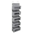 thumbnail image 1 of Cowin Over The Door Pocket Organizer Fabric Hanging Closet Clear Window Storage Bag with Mental Hooks Gray for Pantry Baby Nursery Bathroom Closet Dorm, Gray, 1 of 10