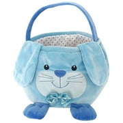 Movsou Easter Bunny Basket, Cute Plush Toy Basket, Suitable for Girls and Boys Party Gift Blue