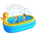 thumbnail image 1 of Swfoer Inflatable Dinosaur Pool for Kids kid pool Kiddie Pool 67"x 41"x 32"H Indoor&Outdoor Kids Swimming for Ages 2+ Blue, 1 of 6