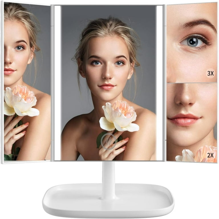 Portable makeup outlet mirror with lights