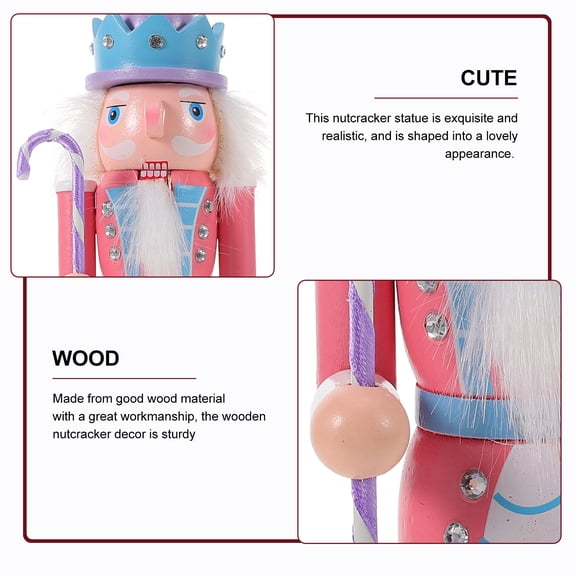 Amosfun Christmas Nutcracker Ornament Synthetic Material Classic Theme 1Pcs