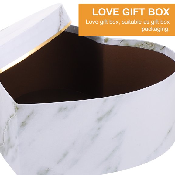 Amosfun 3Pcs White Paper Candy Box Heart-Shaped Storage for Presents
