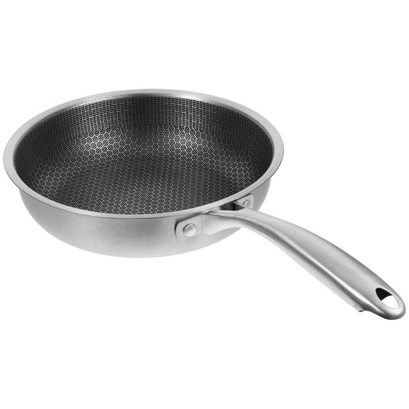 Amosfun Honeycomb Nonstick Stainless Steel Frying Pan for Eggs and Steaks with Even Heat