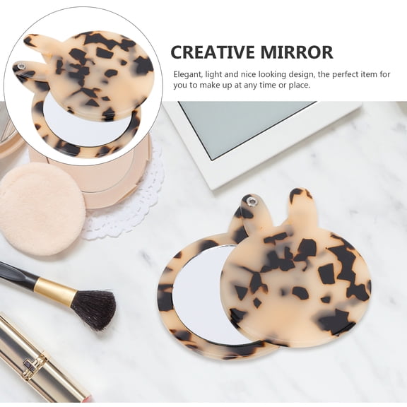 Amosfun Compact Acetic Acid Mirror, Assorted Color, Elegant Travel Cosmetic