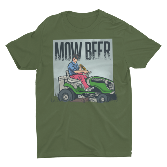 "Mow Beer" Lawn Mower Unisex T-Shirt