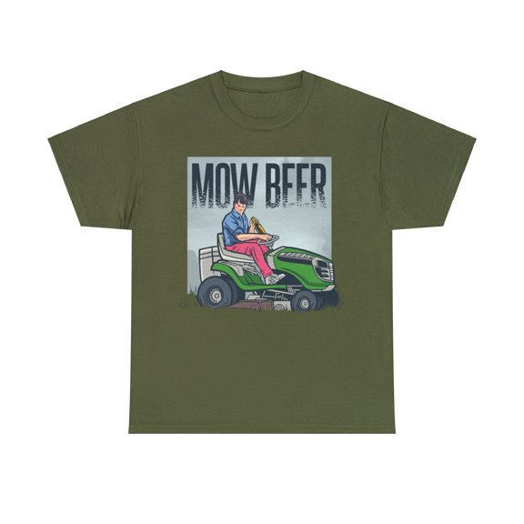 "Mow Beer" Lawn Mower Unisex T-Shirt