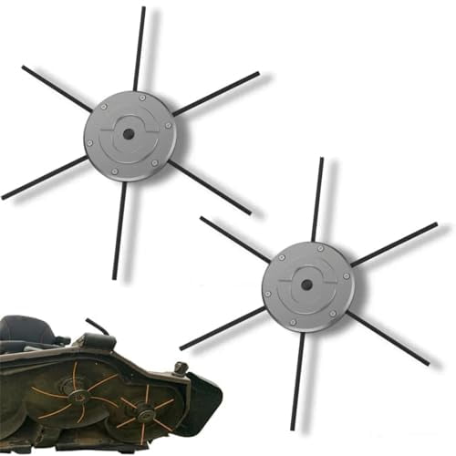 Mower Blade Replacement Kit, 6-Line Solid Aluminum Trimmer Head, Heavy-Duty Universal Mulching Tool for Garden Yard Lawn