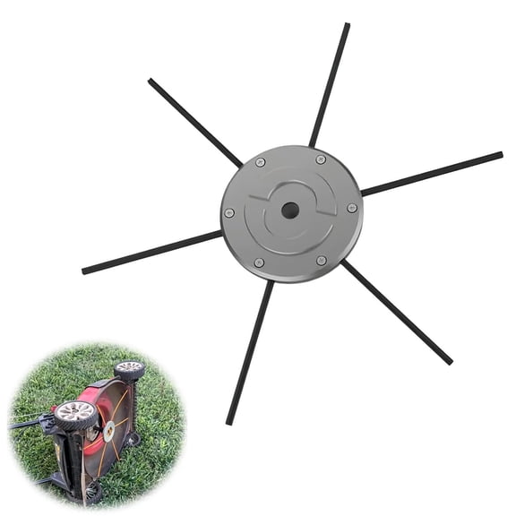 Mower Blade Replacement Kit, Solid Aluminum 6-Line Trimmer Head with Flexible Cutting System for Garden, Yard & Lawn Maintenance