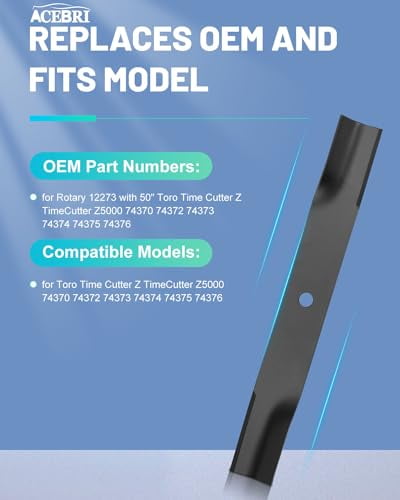 Toro Time Cutter 50 Inch Blades SINTIKI 115-5059-03 Mower Blades