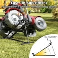 thumbnail image 1 of Mower Lift Jack 880Lbs Load Capacity Manual Crank Handle Adjustable Degree Angle Heavy Duty Metal Tractor Riding Lawn Maintenance Cleaning Repair Garage Shop Tool Equipment Safety Lock Stopper Use, 1 of 10