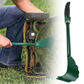 Mower Scraper Cleaning Tool with Brush - Ergonomic Long Handle Rust-Proof, for Lawnmower Maintenance Garden Equipment Cleaner, Durable
