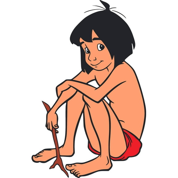 Design With Vinyl Mowgli Jungle Book Cartoon Character Customized Wall Decal Stickers