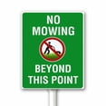 thumbnail image 1 of No Mowing Beyond This Point Keep Off Grass Sign With Stake Kit Do Not Mow Lawn Sign Home Outdoor Garden Decor Sturdy Aluminum Weatherproof Rust Free 4.6"x6", 1 of 5