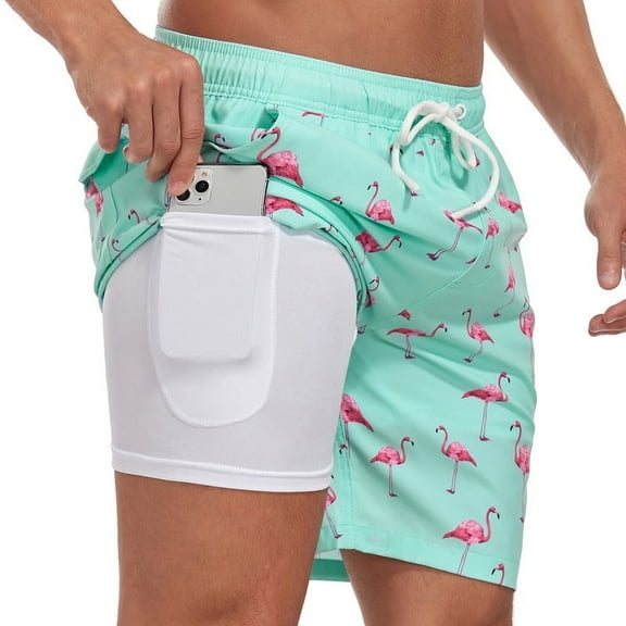 Mowujeit Mens Swim Shorts Quick Dry Bathing Suit Summer Beach Shorts, Size M