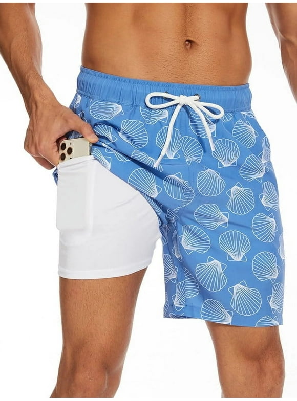 Swim Trunks 5" Stretch Beach Shorts Quick Dry Mens Board Short, Size M