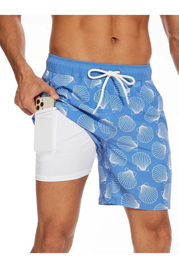 Swim Trunks 5" Stretch Beach Shorts Quick Dry Mens Board Short, Size M
