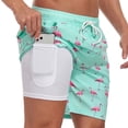 thumbnail image 1 of Mowujeit Mens Swim Shorts Quick Dry Bathing Suit Summer Beach Shorts, Size S, 1 of 8