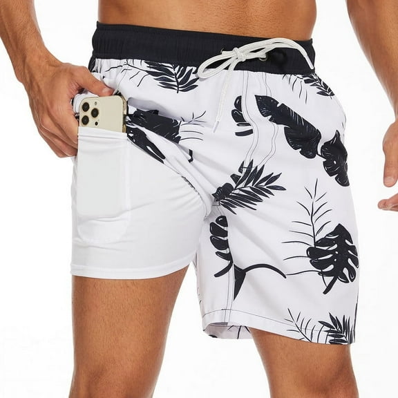 Mowujeit Mens Swim Trunks Quick Dry Board Shorts Beach Short Bathing Suits, Size M