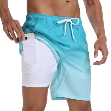 Mowujeit Swim Trunks Men Quick Dry Summer Board Shorts Breathable Swim Shorts for Men, M