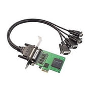 Moxa CP-104EL-A-DB9M, 4 Port PCIe Board, w/ DB9M Cable, RS-232, Low Profile