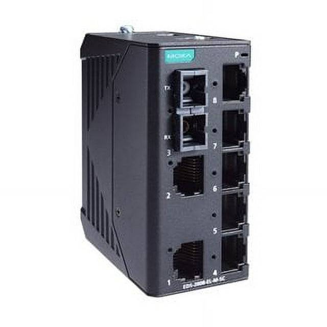 Moxa EDS-2008-EL-M-SC-T, 8-Port Entry-level Unmanaged Switch, 7 Fast TP ...