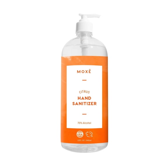 Moxe Citrus Scent 70% Alcohol Hand Gel Hand Sanitizer, 32 Fluid Ounce