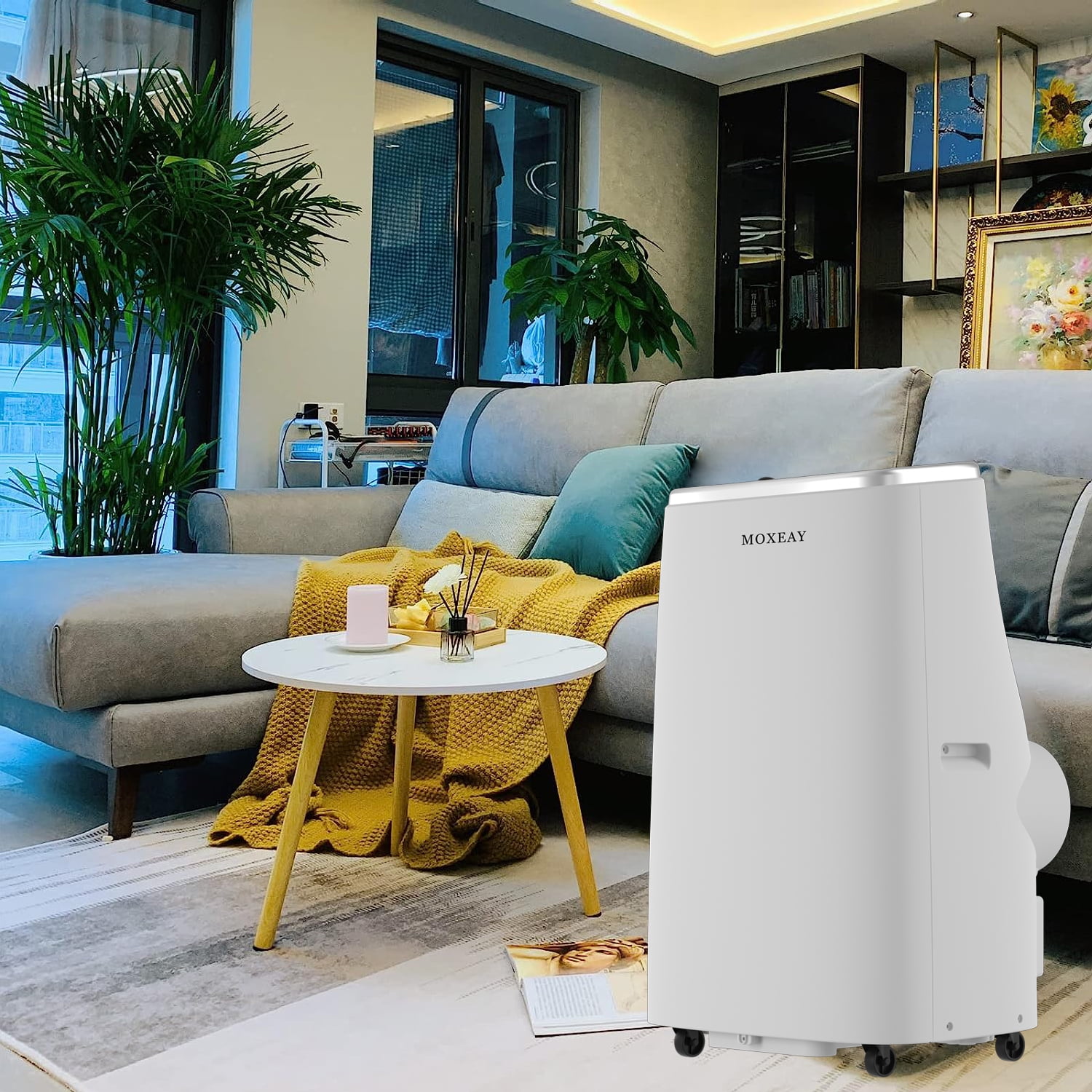 Moxeay 15000 BTU, 4 In 1 Portable Indoor Air Conditioner, Wifi Function