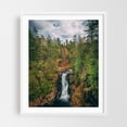 thumbnail image 1 of Moxie Falls Autumn - West Forks Maine Photography White Framed Wall Art Print 16 x 20 inches, 1 of 3