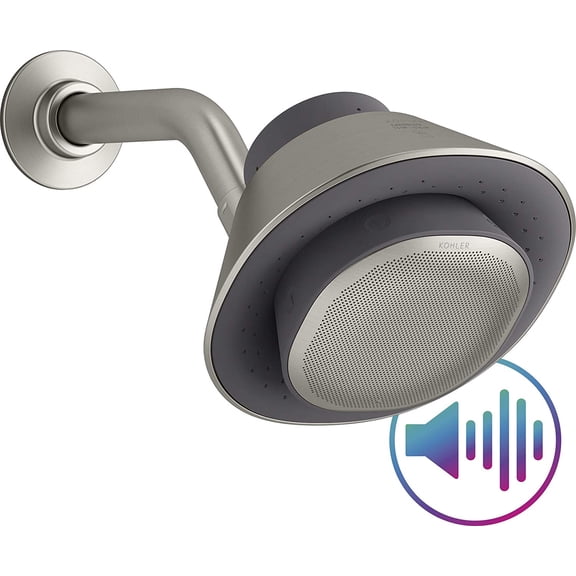 Moxie Showerhead with Waterproof Bluetooth Speaker, Vibrant Brushed Nickel, 1.75 GPM