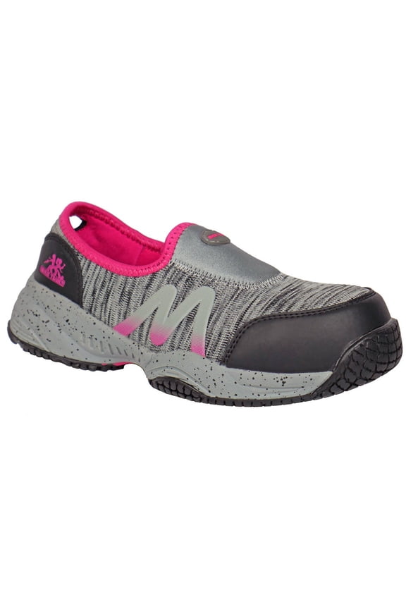 Women's Danna Soft Toe Slip Resistant Work Shoe Grey Knit - MT50175