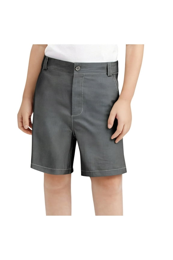 2026 Girls Boys High Waist Bermuda Suit Shorts Knee Length Button Dressy Casual School Uniform Shorts with Pockets