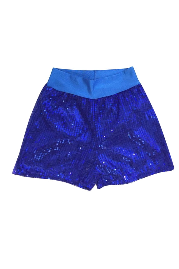 2026 Kids Unisex Sequin Sparkly Glitter Shorts Boys Girls Stretchy Waisted 70s Disco Party Stage Performance Shorts
