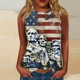 thumbnail image 1 of Moxiu 4th of July Shirts Women Tank Top American Flag Patriotic Shirt USA Flag Stars Stripes Print Sleeveless T-Shirt Tee Tops 2025 Multicolor,L, 1 of 4