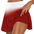 thumbnail image 1 of Moxiu Athletic Skirts for Women with Shorts Pockets Gradient Color Workout Tennis Running Golf Skorts Skirts Graphic Skort 2025 Red,S, 1 of 5