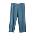 thumbnail image 1 of Moxiu Capri Pajama Pants for Women Plus Size Soft Lounge Sleep Pants Elastic Waist Comfy Ladies Loose Pj Bottoms 2026 Green,XXL, 1 of 7