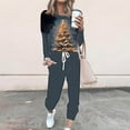 thumbnail image 1 of Moxiu Christmas Tracksuit Women,Sweatsuits for Women Sets 2 Piece Christmas Outfits Glitter Xmas Tree Print Casual Lounge Sets Holiday Two Piece Sweat Suits Joggers Tracksuit Multicolor,L, 1 of 4