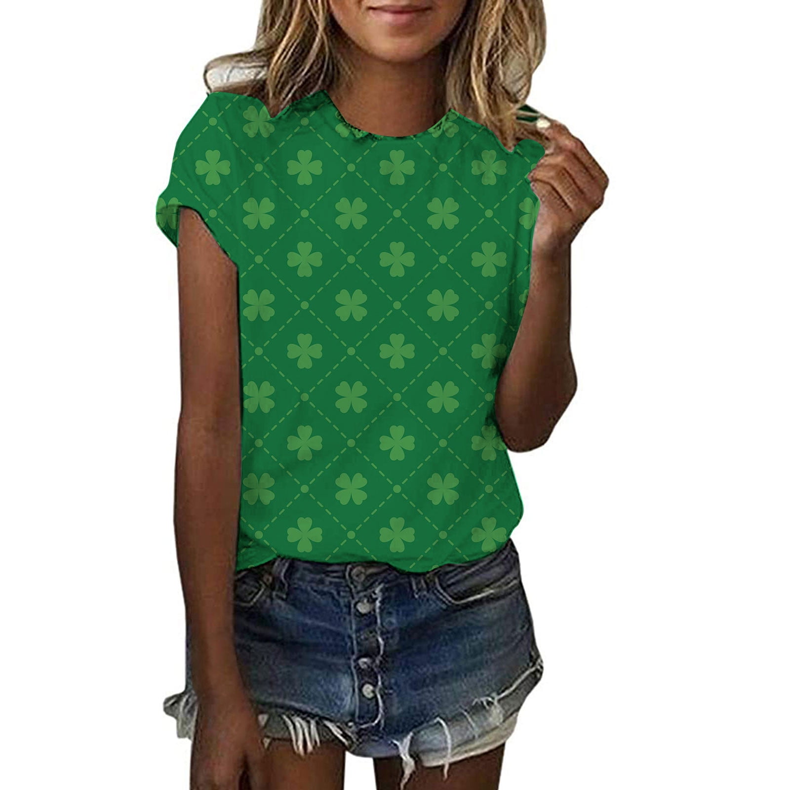 Distracted - Shamrock N Roll Saint Patrick's Day Unisex Tshirt - Forest Green