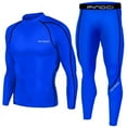 thumbnail image 1 of Moxiu Compression Set Men Sports Running Set for Men,Compression Shirt + Pants Skin-Tight Long Sleeves Quick Dry Fitness Tracksuit Gym 2025 Blue,S, 1 of 8