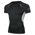 thumbnail image 1 of Moxiu Compression Short Sleeve T-Shirts for Men Athletic Shirt Summer Workout Gym Active Tops Stretch Base Layer Undershirt Gray,XXL, 1 of 8